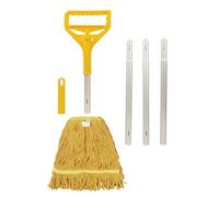 String Mops for Clean - 4-Section Detachable Sweeping Cloth | Cotton Mops Floor Cleaning | for Bathroom, Kitchen, Living Room, Bedroom, Balcony, Classroom, Dormitory, Apartment, Wood Floor,