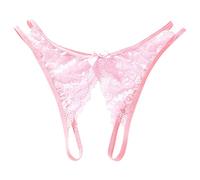 String Naughty Underwear for Women Plus Size Thong Thongs Soft Panties Cheeky Hollow Out Briefs Butterfly See Through Lace T Back Hipsters Funny Sexy Breathable Cute Comfor Pink