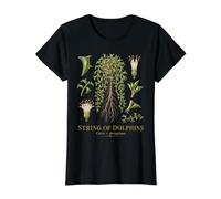 String of Dolphins Curio x peregrinus Botanical Anatomy Value Graphic T-Shirt, Women, Black, M