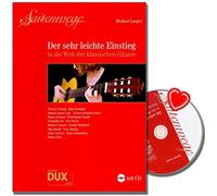 String paths - the very easy introduction to the world of classic guitar with CD - author Michael Langer - with colourful heart-shaped music clip.