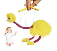 String Puppet - Plush,Ostrich Puppet, Children's Ostrich Marionette, Early Education Toy | Traditional Folk Educational Toy, Interactive Learning Puppets For Kids, Developmental Play