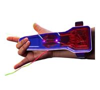 String Rope Launcher, Fidget Toys, Web Shooter 7.48x2.95 Inch With Glow Electric Smooth Release Handheld Portable Spinner Toy Battery Powered For Cat Teaser Outdoor Games