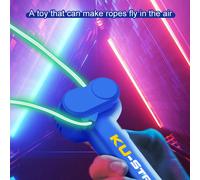 String Rope Launcher with Glow In The Dark Feature, Propeller Loop Toy for Kids and Adults, Handheld Novelty Fun Rope Game for Outdoor Play,