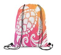 String Sackpack Sea Turtle Water-Resistant Drawstring Bag Pull String Draw String Back For Shopping Holidays Swim