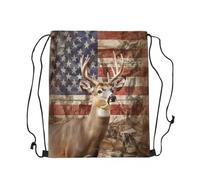 String Sackpack Wild Deer Pull String Drawstring Backpack Stylish Draw String Back For Swim School Beach