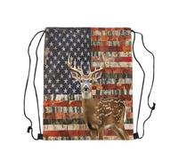 String Sackpack Wild Deer Resistant Drawstring Backpack Large Capacity Draw String Back For Beach Swim Holidays