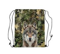 String Sackpack Wild Wolf Scratch Drawstring Backpack Resistant Draw String Back For Yoga Holidays Swim