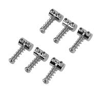 String Saddles Spring Screws, Jazz Guitar Strings Saddle Code Non Rust 6Pcs Metal for Electric Guitars for Bass