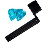 String Stool + 2 Guitar Picks Premium Crank for Guitar Strings A Western Guitar, Concert Guitar, Electric Guitar or Acoustic Guitar Black with Pitcher Puller