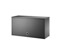 String String cabinet with flip door Ash black stain, 78x30 cm