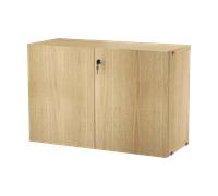String String cabinet with lock Oak