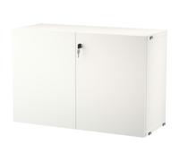String - String Cabinet With Lock, White - White