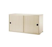 String String cabinet with sliding door Ash veneer, 78x30 cm