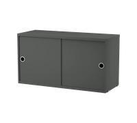 String String cabinet with sliding door Dark grey, 78x30 cm