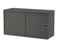String - String Cabinet With Sliding Doors 30x78 cm, Dark Grey - Dark Grey