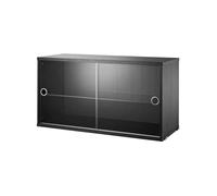 String String display cabinet Ash black stain, 78x30 cm