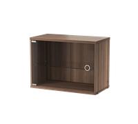 String - String Cabinet With Glass Door 30x58 cm, Walnut - Walnut