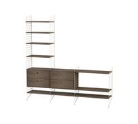 String String living room walnut & beige - Combination J