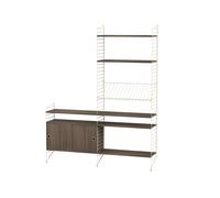 String String living room walnut & beige - Combination K