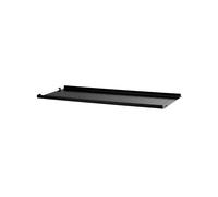 String String shelf metal Black, 78x20 cm, low edge