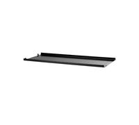 String - String Shelf With Low Edge Metal 30x78 cm, Black - Black
