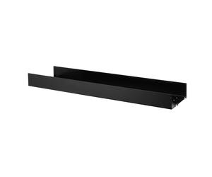 String - String Shelf With High Edge Metal 20x78 cm, Black - Black