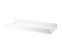 String - String Shelf With High Edge Metal 30x78 cm, White - White