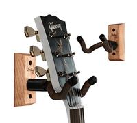 String Swing Guitar Hanger Holder for Electric Acoustic and Bass Guitars Stand Accessories for Home or Studio - Musical Instruments Safe Without Hard Cases - Cherry Hardwood Wall Mount 2 Pack