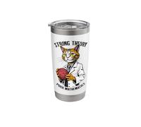 String Theory Cat Funny Physics Mathematics Scientist Math Stainless Steel Insulated Tumbler