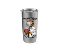 String Theory Cat Funny Physics Mathematics Scientist Math Stainless Steel Insulated Tumbler