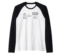 String Theory Cat Math Science Nerdy Funny Teacher Men Women Raglan Baseball Tee