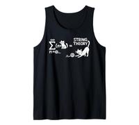 String Theory Funny Cat Math Science Teacher Nerdy Men Women Tank Top