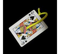 String Through Card Magic Tricks Strings Jumps Between Three Holes Card Hole Trick Close-up Stage Illusions Gimmicks Mentalism Props(Red back) (red)