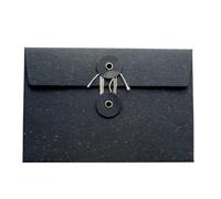 String Tie Envelopes 20pcs Kraft Paper Small Gift Envelopes Colored Wedding Invitation Cards Holder(Carbon Black)