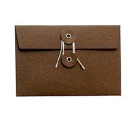 String Tie Envelopes 20pcs Kraft Paper Small Gift Envelopes Colored Wedding Invitation Cards Holder(Coffee)