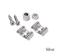 String Tree Retainers for Electric Guitar - Metal String Guide with Mounting Screws, 11mm Screw Length, Compatible with ST SQ Series and Most Electric Guitars - Chrome/Gold/Black