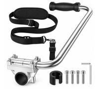 String Trimmer Auxiliary Handle for Gardena ComfortCut 23/18V P4A 2021-2027 | aluminum grip | adjustable 4-bolt clamp | padded shoulder strap | rubber spacer |for compatible 26mm and 28mm straight shafts