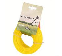 String Trimmer Line Lawn Mower Rope 49ft Nylon 2 7mm Diameter Commercial Grade Fits Most Trimmer Heads for Effective Lawn and Maintenance (yellow square)