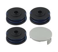 String Trimmer Replacement Spool for RLT4027/RLT4125/RLT5027/RLT5127/RLT6030/RLT6130 - 8. Nylon Line, 1.5mm Diameter, 6-Pack with Covers, Black(3+1)