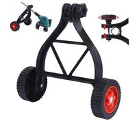 String Trimmer Support Wheels Attachment Adjustable Wheels Auxiliary Walk Behind Weed Wacker Lawn Mower Parts & Accessories for Grass Eater Holder Black Grip Trimmer Handle, Lawn Mower S