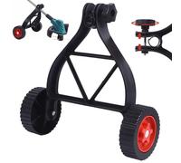 String Trimmer Support Wheels Attachment Adjustable Wheels Auxiliary Walk Behind Weed Wacker Wheels Lawn Mower Parts & Accessories for Grass Eater Holder Black