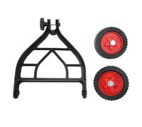 String Trimmer Wheel Attachment Mower Auxiliary Wheel Push Behind Weed Trimmer Adjustable Support Wheels for Grass Cutter Sturdy Metal Plastic Material Universal Fit 26mm 28mm