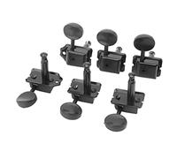 String Tuning Wrench, 6pcs Metal Easy Installation Electric Guitar Tuning Pegs for Replacement (Black)
