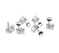 String Tuning Wrench, 6pcs Metal Easy Installation Electric Guitar Tuning Pegs for Replacement (Silver)