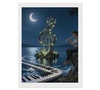 String Vine Moon Diamond Art Kits for Adults 12"x16" DIY Diamond Painting Kit for Beginners Gem Art Painting with Round Full Drill Diamonds DIY Paint Paintings for Home Wall Decor Gift
