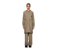 String W Parka Mid-Length Hooded Windbreaker beige