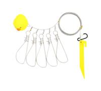 Stringer, Shore Fishing Gear, Stainless Steel Cable, 5 Clips, Links, Coiled Carry Attachment, Anglers Shore Fishing Stringer Freshwater Fish Line Five Clip Cable Holder Angler Gear Coiled Carry