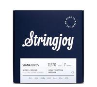 Stringjoy 11-70 7 String Heavy Bottom Medium Electric Signatures | Electric Guitar Strings | 7 String Set | 11-70 | Heavy Bottom Medium Gauge | Nickel Wound | Hex Core | 1 Set