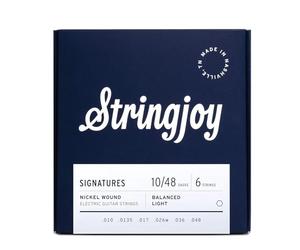 Stringjoy BAL10 Signatures Nickel Wound Guitar Strings, 10-48 Balanced Light Gauge, Electric Guitar Strings for Enhanced Tone, Guitar Strings Electric 6 String Set