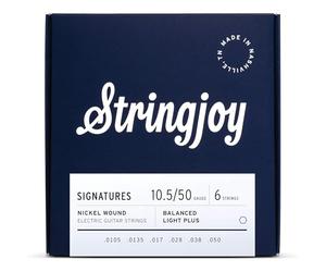 Stringjoy BAL105 Signatures Nickel Wound Guitar Strings, 10.5-50 Balanced Light Plus Gauge, Electric Guitar Strings for Enhanced Tone